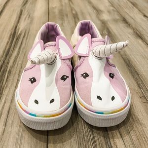 Girls Unicorn slip on vans